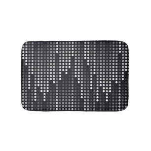 Schwarz-weiße Punktmatrix Badematte