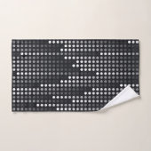 Schwarz-weiße Punktmatrix Badhandtuch Set (Handtuch)