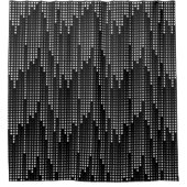 Schwarz-weiße Punktmatrix Duschvorhang (Vorderseite)