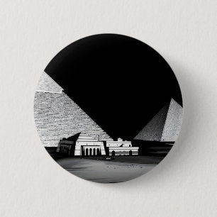 Schwarz-Weiße Pyramiden Button
