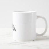 Schwarz-weiße Pyramiden Jumbo-Tasse (Rechts)