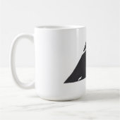 Schwarz-weiße Pyramiden Kaffeetasse (Links)