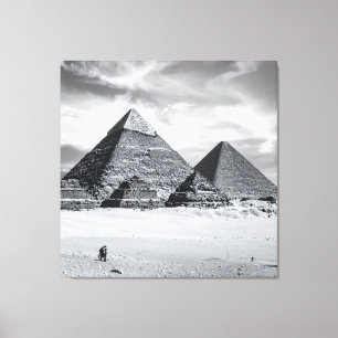 Schwarz-Weiße Pyramiden Leinwanddruck