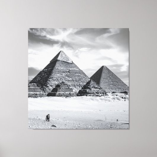 Schwarz-Weiße Pyramiden Leinwanddruck (Vorderseite)