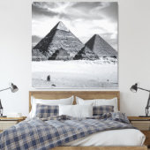 Schwarz-Weiße Pyramiden Leinwanddruck (Insitu (Schlafzimmer))