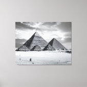Schwarz-Weiße Pyramiden Leinwanddruck (Vorderseite)