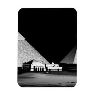 Schwarz-Weiße Pyramiden Magnet