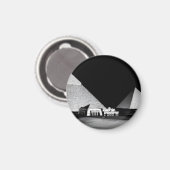 Schwarz-weiße Pyramiden Magnet (Vorderseite/Rückseite)