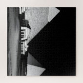 Schwarz-weiße Pyramiden Puzzle (Horizontal)