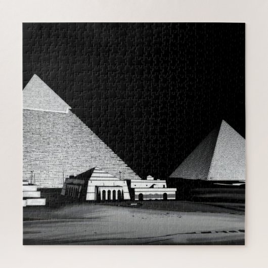 Schwarz-weiße Pyramiden Puzzle (Vertikal)