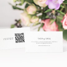 Schwarz-weiße QR-Code-Hochzeitkarte