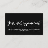 Schwarz-weiße QR-Terminkarte Rabattkarte (Vorderseite)