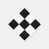Schwarz-weiße Race-Checkerboard-Quadrate mit benut Serviette (Ecke)