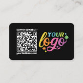 Schwarz-weiße Rainbow-Business-Karte Visitenkarte (Vorderseite)