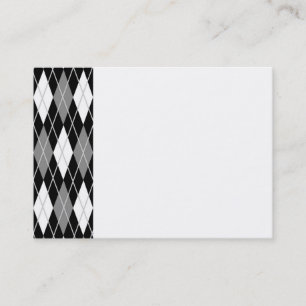 Schwarz-weiße Rauten-Geschäfts-Karte Visitenkarte