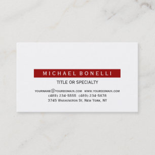 Schwarz-weiße Red Engaming Charming Business Card Visitenkarte