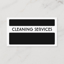 Schwarz-weiße Reinigungsdienstleistungen Visitenkarte