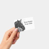 Schwarz-weiße Reitpferd-ID Ausweis (Handheld)