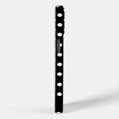 Schwarz-weiße Retro-Polka-Punkte Case-Mate iPhone Hülle (Rückseite / Rechts)