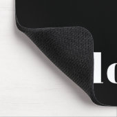 Schwarz-weiße Retro-Typografie personalisiert Mousepad (Ecke)