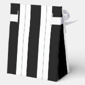 Schwarz-weiße Retrostreifen Geburtstagsfavoriten Geschenkschachtel (Rückseite)