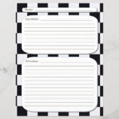 Schwarz-weiße Rezeptseite Flyer (Hinten)