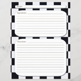 Schwarz-weiße Rezeptseite Flyer