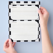 Schwarz-weiße Rezeptseite Flyer (Hand)