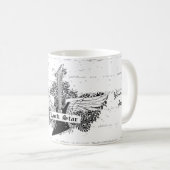 Schwarz-weiße Rock-Star-E-Gitarren-Flügel Tasse (VorderseiteRechts)
