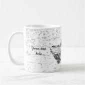 Schwarz-weiße Rock-Star-E-Gitarren-Flügel Tasse (Links)