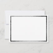 Schwarz-weiße romantische Blumenpracht Save the Da Save The Date (Rückseite)