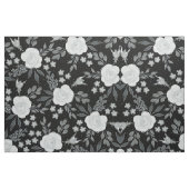 Schwarz-weiße Rose Aquarellmalerei Stoff (Fat Quarter (45,7 x 55,9 cm))