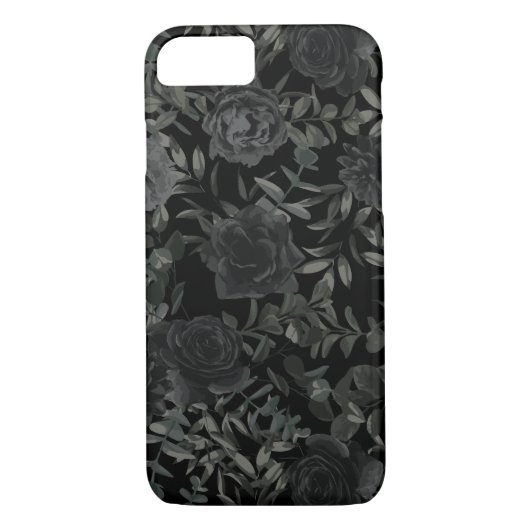 Schwarz-weiße Rose Gothic Wedding Case-Mate iPhone Hülle (Rückseite)