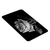 Schwarz-weiße Rose Magnet (Rechte Seite)