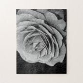 Schwarz-Weiße Rose Puzzle (Vertikal)