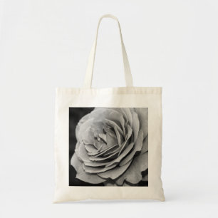 Schwarz-Weiße Rose Tragetasche
