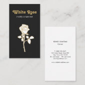 Schwarz-weiße Rose Visitenkarte (Vorne/Hinten)