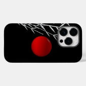 Schwarz-weiße Rot-Sonne Case-Mate iPhone Hülle (Rückseite (Horizontal))