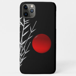 Schwarz-weiße Rot-Sonne Case-Mate iPhone Hülle