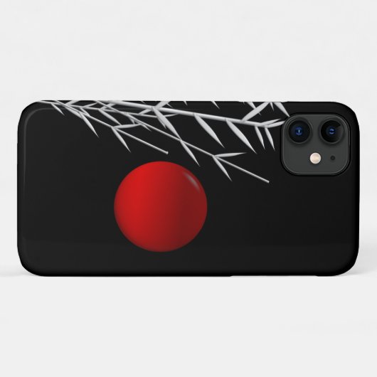 Schwarz-weiße Rot-Sonne Case-Mate iPhone Hülle (Rückseite (Horizontal))