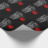 Schwarz-weiße Rot-Sonne Geschenkpapier (Ecke)