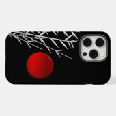 Schwarz-weiße Rot-Sonne iPhone Hülle (Rückseite (Horizontal))