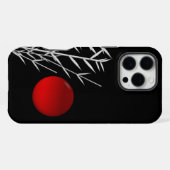 Schwarz-weiße Rot-Sonne iPhone Hülle (Rückseite (Horizontal))