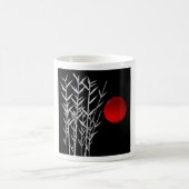 Schwarz-weiße Rot-Sonne Kaffeetasse (Mittel)
