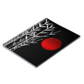 Schwarz-weiße Rot-Sonne Notizblock (Linke Seite)