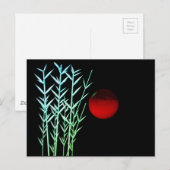 Schwarz-weiße Rot-Sonne Postkarte (Vorne/Hinten)