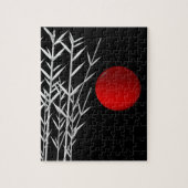 Schwarz-weiße Rot-Sonne Puzzle (Vertikal)