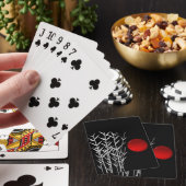 Schwarz-weiße Rot-Sonne Spielkarten (In Situ)