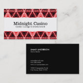 Schwarz-weiße rote Dreiecke Visitenkarte (Vorne/Hinten)