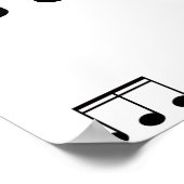 Schwarz-weiße rote Flügel mit elektrischer Gitarre Poster (Ecke)